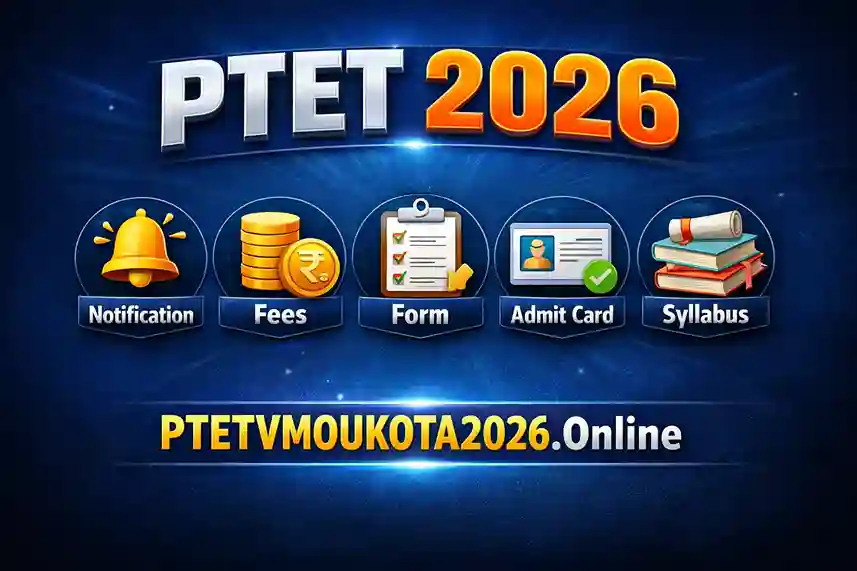 Ptetvmoukota2026.in PTET 2026 VMOU PTET 2026